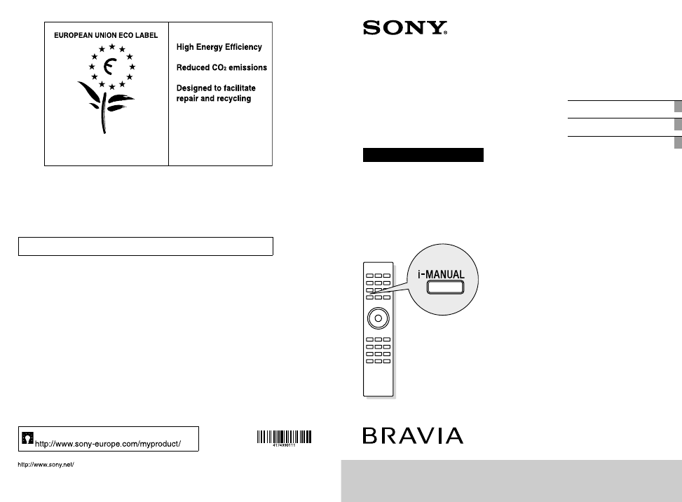 Sony Bravia Kdl-55w905a User Manual
